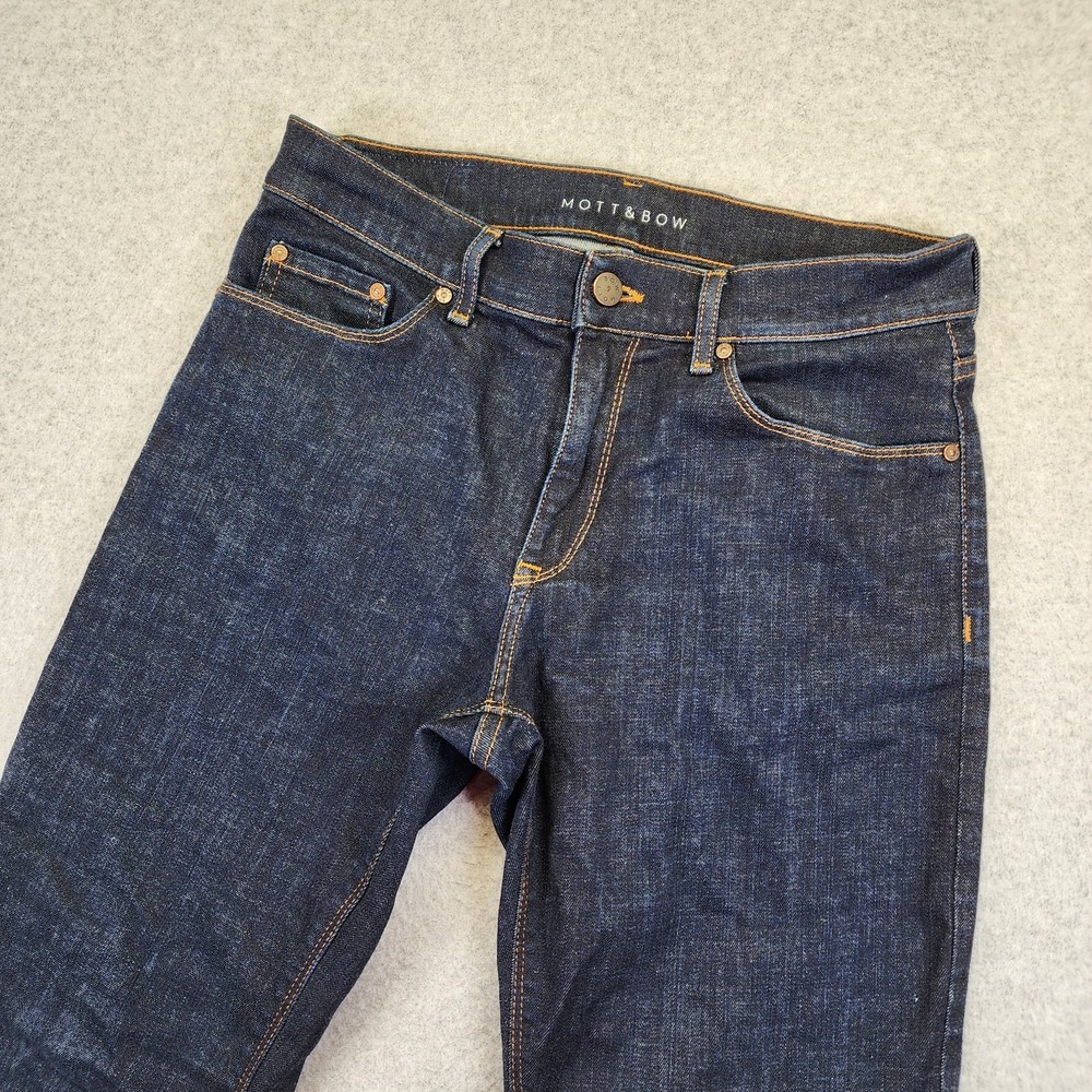 Mott & Bow Crosby Jeans Mens 31x30 Blue Dark Wash Straight Leg Stretch Denim